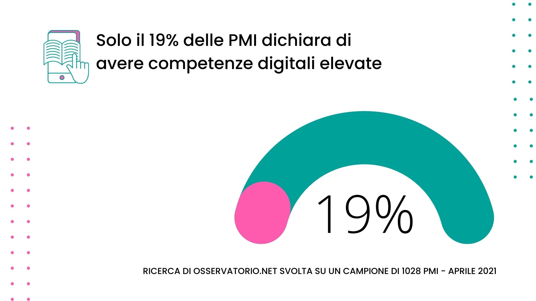Competenze Digitali - Sportello Digitale - Grafico 19% aziende altemente formate