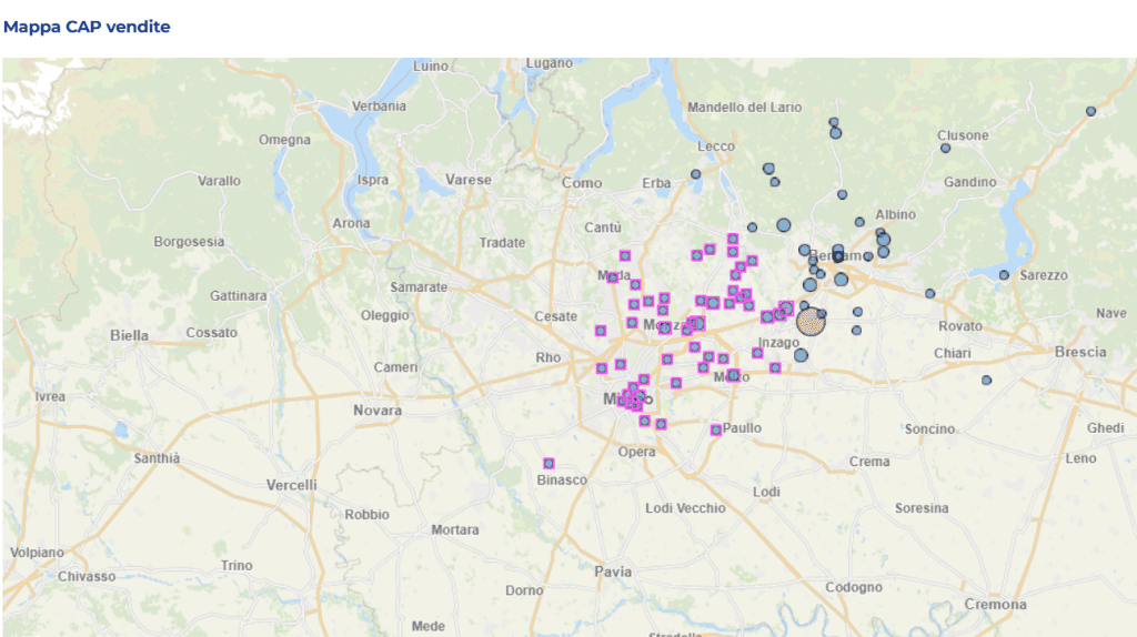 mappa vendite - Business Intelligence - Sportello Digitale